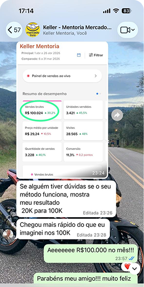 Keler · R$ 100k por mês